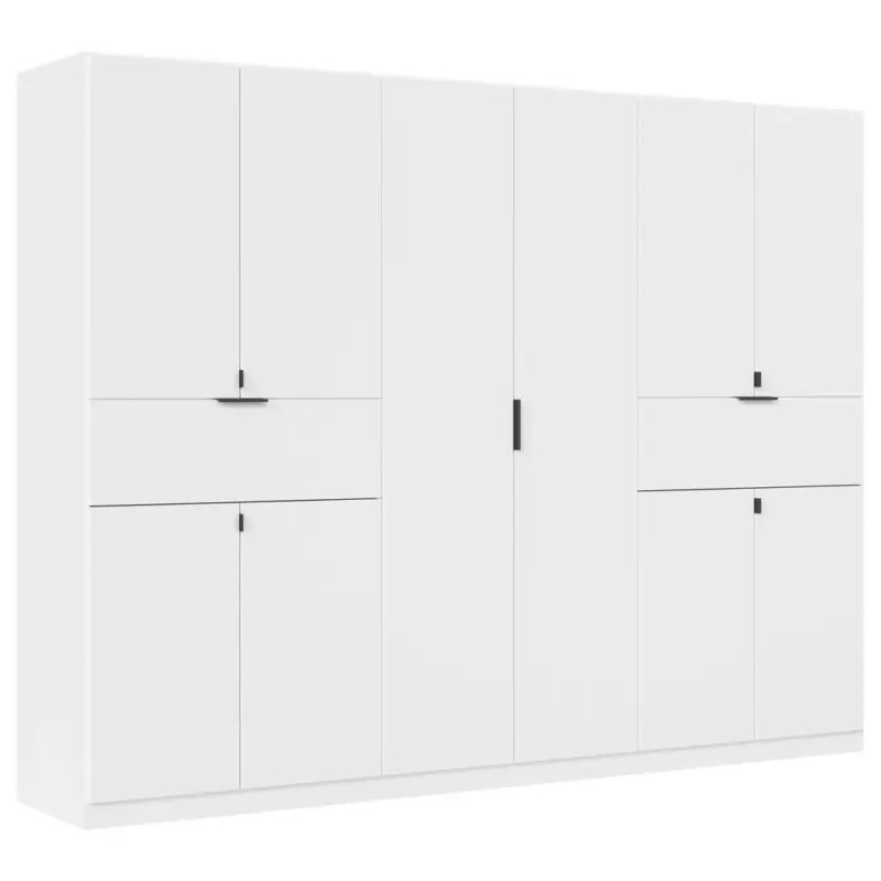 Drehtürenschrank Ticao Weiß B: 271 cm