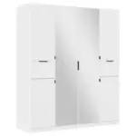 Möbelix Drehtürenschrank Ticao Weiß B: 181 Cm