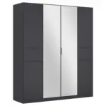M&ouml;belix Dreht&uuml;renschrank 181 Cm Ticao Grau
