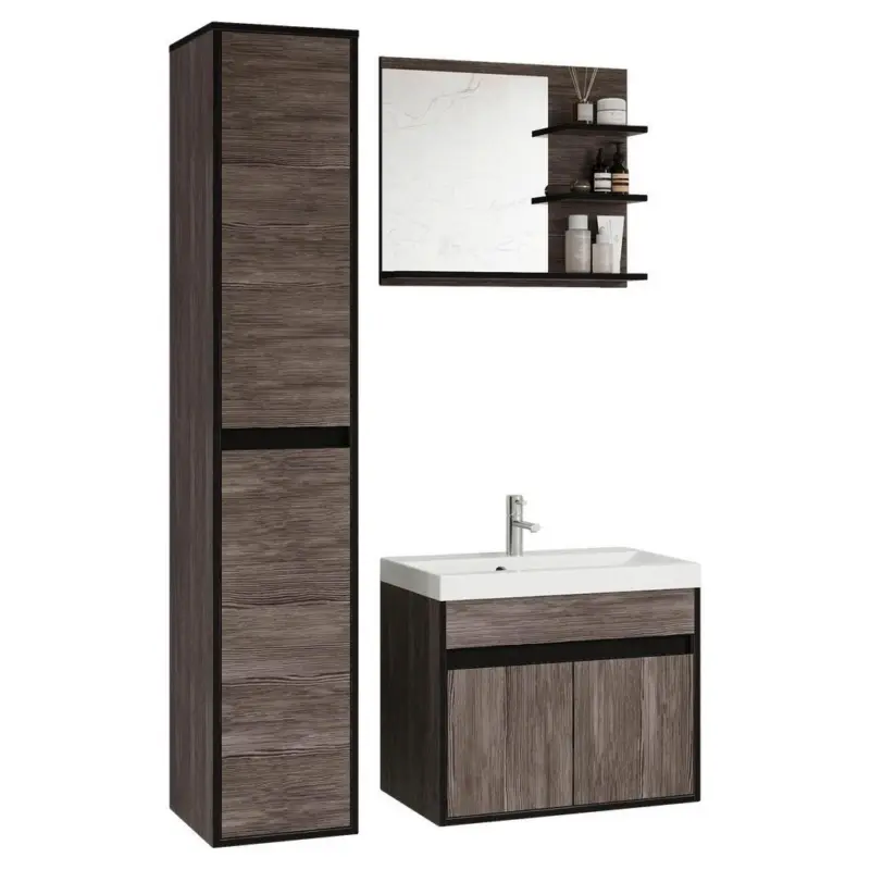 Badezimmer Cyprus I 4-Teilig Eiche Bodega