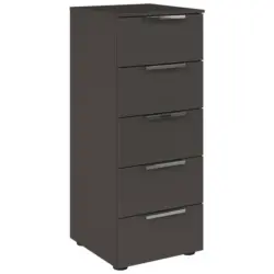 Kommode Flipp Graphit/Chromfarben B: 40 cm