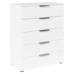 Kommode 80 Cm Flipp Weiß/chromfarben