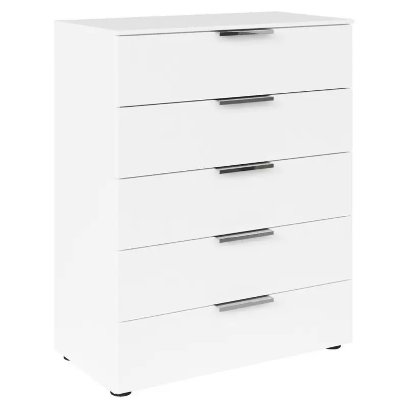 Kommode 80 Cm Flipp Weiß/chromfarben