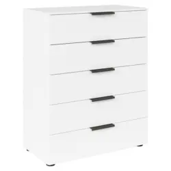 Kommode 80 Cm Flipp Weiß/graphitfarben