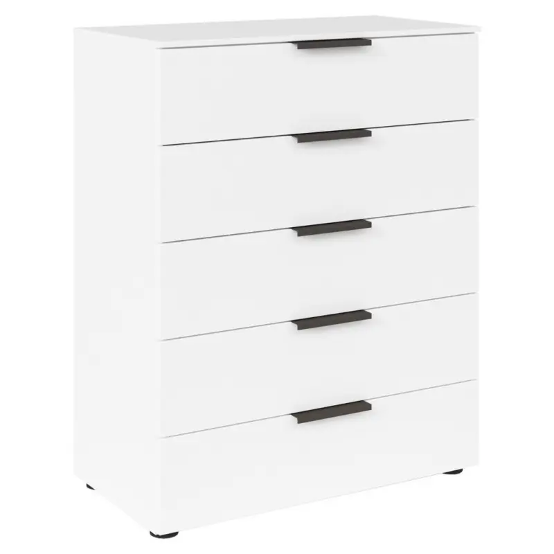 Kommode 80 Cm Flipp Weiß/graphitfarben