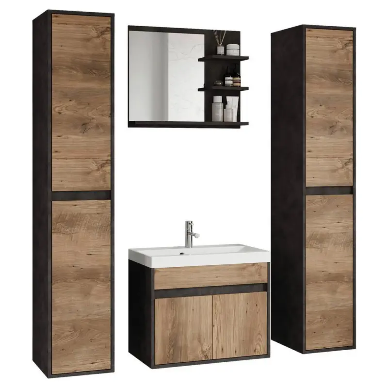 Badezimmer Cyprus Ii 5-Teilig, Kastanie