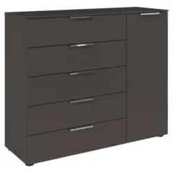 Kommode 120 Cm Flipp Graphit/chromfarben