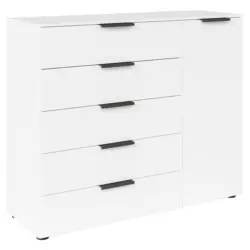 Kommode Flipp Weiß/graphitfarben B: 120 Cm