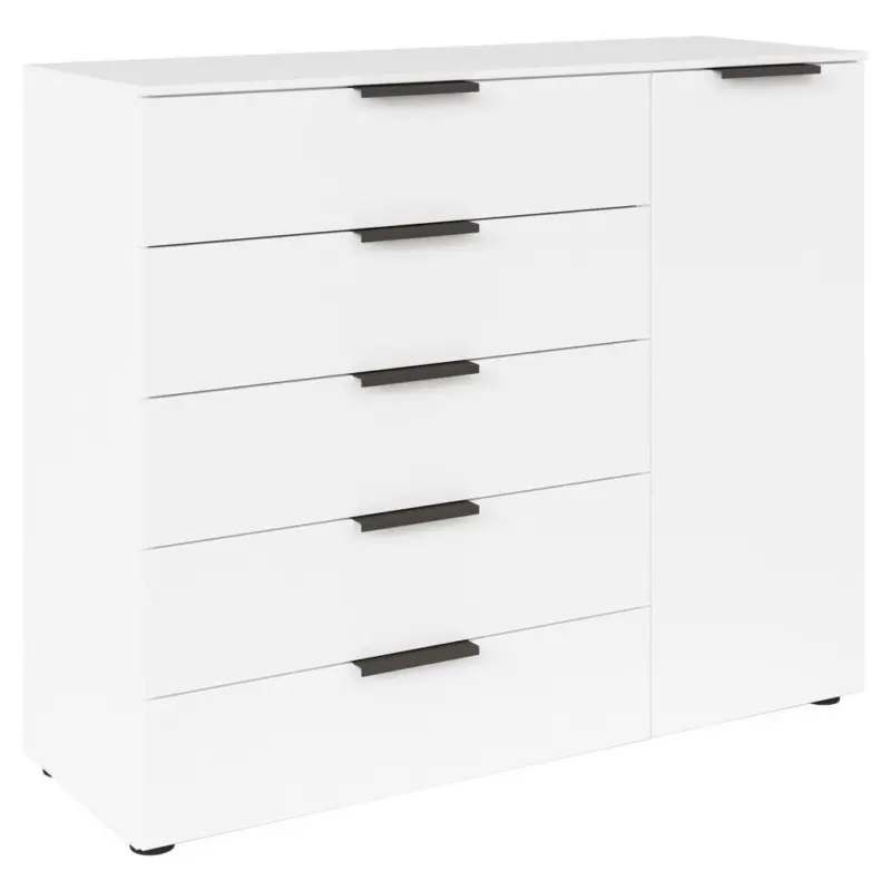 Kommode Flipp Weiß/graphitfarben B: 120 Cm