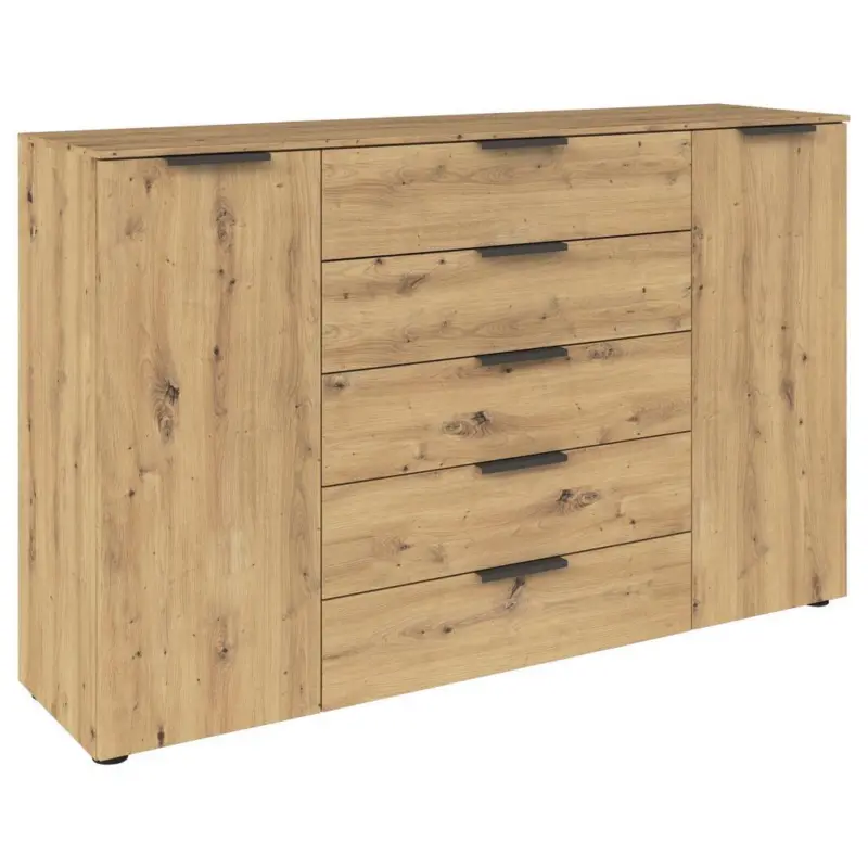 Kommode Flipp Eiche/graphitfarben B: 160 Cm