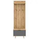 Möbelix Garderobe Hud Anthrazit /eiche Dekor B: 65 Cm