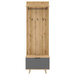 Garderobe Hud Anthrazit /eiche Dekor B: 65 Cm