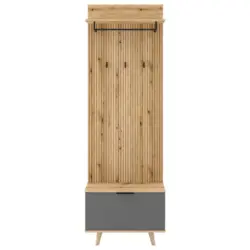 Garderobe Hud Anthrazit /eiche Dekor B: 65 Cm