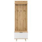 Möbelix Garderobe Nordic D Weiß/Eiche Dekor B: 65 cm