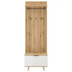 Garderobe Nordic D Weiß/eiche Dekor B: 65 Cm