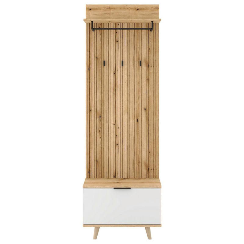 Garderobe Nordic D Weiß/eiche Dekor B: 65 Cm