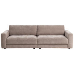 Bigsofa Be Comfy B: 264 cm Silberfarben Cord