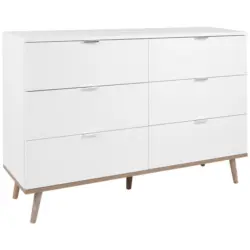 Kommode Göteborg Weiß/Sonoma Eiche B: 120 cm