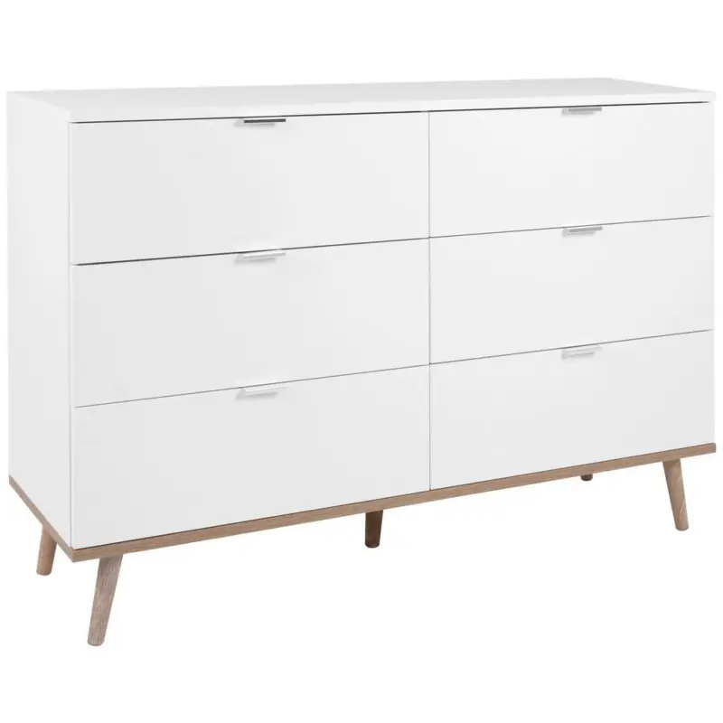 Kommode Göteborg Weiß/Sonoma Eiche B: 120 cm