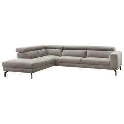 Ecksofa California Silberfarben