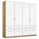 M&ouml;belix Dreht&uuml;renschrank Berlin Wei&szlig;/eiche Artisan B: 181 Cm