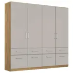 M&ouml;belix Dreht&uuml;renschrank Berlin Eiche Artisan/hellgrau B:181cm