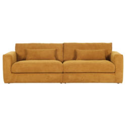 Bigsofa Manolis B: 260 cm Dunkelgelb Cord