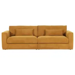 Bigsofa Manolis B: 260 cm Dunkelgelb Cord