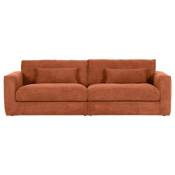 Bigsofa Manolis B: 260 cm Rostfarben Cord