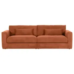 Bigsofa Manolis B: 260 cm Rostfarben Cord