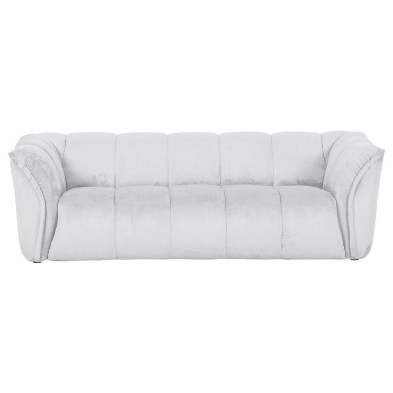 Bigsofa Sabea B: 220 Cm Weiß Plüsch