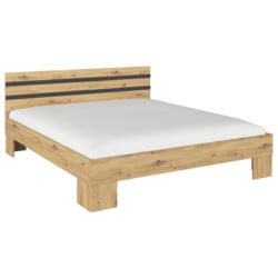 Doppelbett 180x200 cm Foster Grau/Eiche Dekor