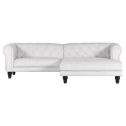 Ecksofa Jonte Weiß S: 260x160 cm