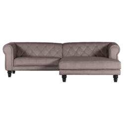 Ecksofa Jonte Schlammfarben S: 260x160 cm