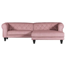 Ecksofa Jonte Rosa S: 260x160 cm