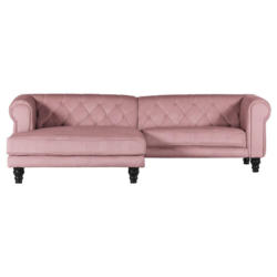 Ecksofa Jonte Rosa S: 160x260 cm