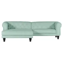 Ecksofa Junte Mintgrün S: 160x260 cm