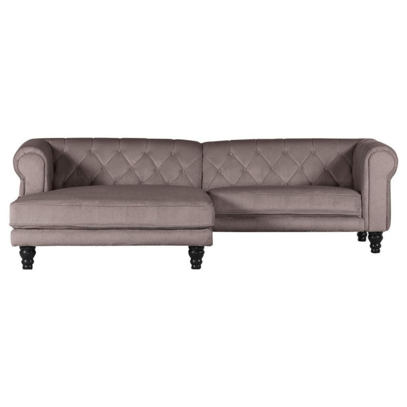 Ecksofa Jonte Schlammfarben S: 160x260 cm