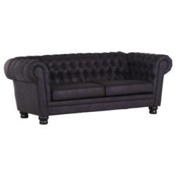 Chesterfield-Sofa Slopes Dunkelgrau 3-Sitzer