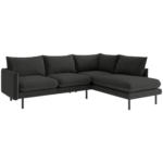 Möbelix Ecksofa Samos Dunkelgrau S: 267x204 cm