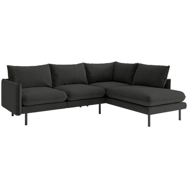 Ecksofa Samos Dunkelgrau S: 267x204 cm