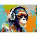 Möbelix Leinwandbild Animals With Headphones I 116x84 Cm