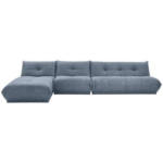 Möbelix Ecksofa Giselle Blaugrau S: 185x390 cm