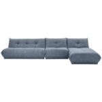 Möbelix Ecksofa Giselle Blaugrau S: 390x185 cm