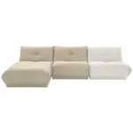 Möbelix Ecksofa Giselle Creme/Weiß S: 185x315 cm