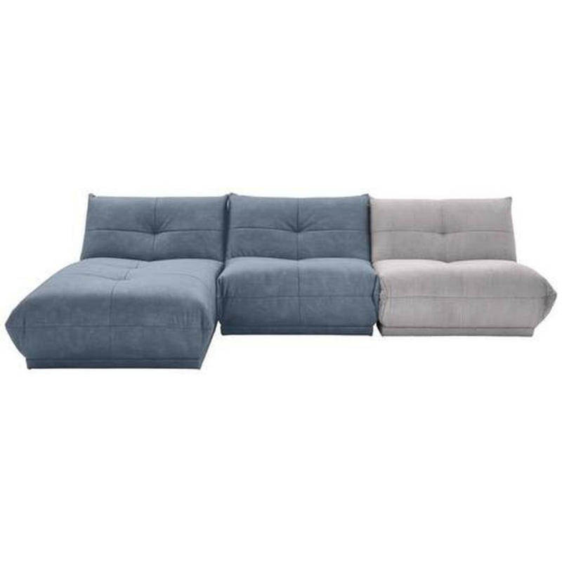 Ecksofa Giselle Blaugrau/Grau S: 185x315 cm