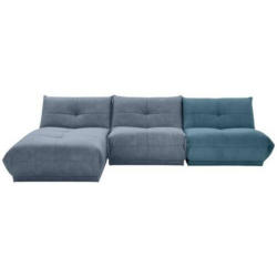 Ecksofa Giselle Blaugrau/Petrol S: 185x315 cm