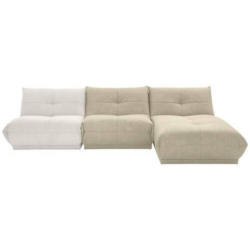 Ecksofa Giselle Creme/Weiß S: 315x185 cm