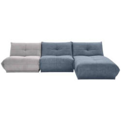 Ecksofa Giselle Blaugrau/Grau S: 315x185 cm