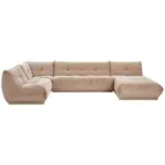 M&ouml;belix Wohnlandschaft Giselle Taupe Cord